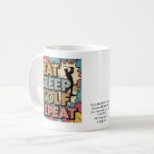 Mug Golf Eat Sleep Repeat Pop Art Personalized (Devant gauche)