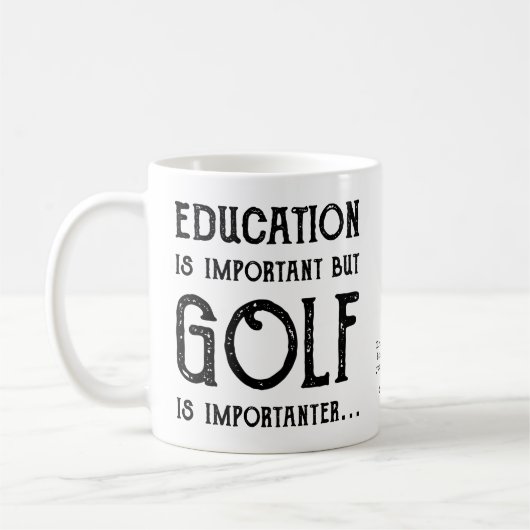 Mug Golf Education Golfer Personalized (Gauche)