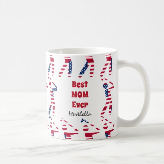 Mug GOLF FAN Meilleure MAMAN de tous les temps Drapeau (Droite)