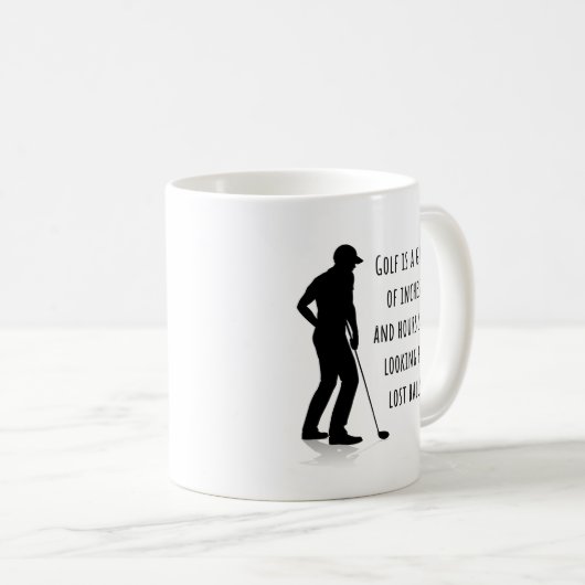 Mug Golf Funny Mug, Plaisanterie de golf (Devant droit)