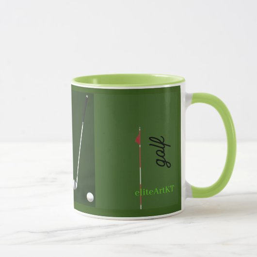 Mug GOLF GREEN 'GOLF CLUBS' par eliteArtKT (Droite)