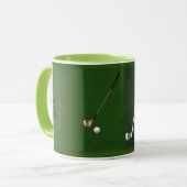 Mug GOLF GREEN 'GOLF CLUBS' par eliteArtKT (Devant gauche)