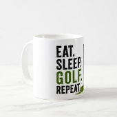 Mug Golf Manger Dormir Golf Répéter (Devant gauche)