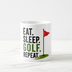 Mug Golf Manger Dormir Golf Répéter