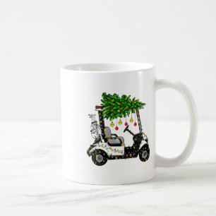 Mug Golf Panier Noël Arbre Lumières Noël Sport Golfeur