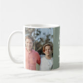 Mug Golf papa moderne kaki vert typographie drôle phot (Gauche)