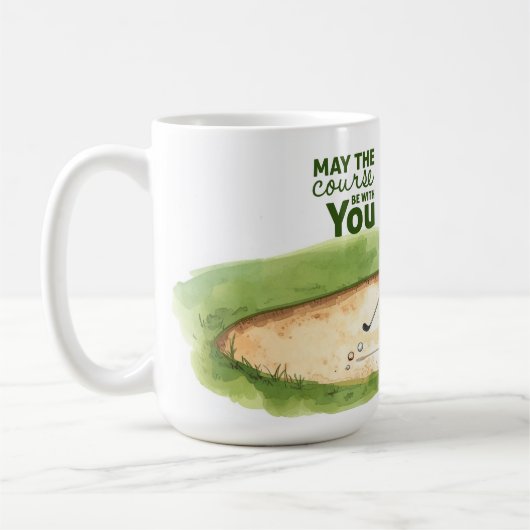 Mug Golf Que le terrain soit avec vous pour Noël Cof (Gauche)