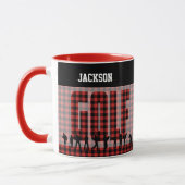Mug Golf Rouge foncé / do-it-yourself Couleur Arrière (Gauche)