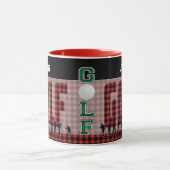 Mug Golf Rouge foncé / do-it-yourself Couleur Arrière (Centre)