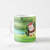 Mug Golf Santa Claus est golfeur à Noël (Devant gauche)