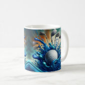 Mug Golf Splash d'eau bleue (Devant droit)