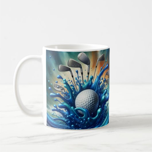 Mug Golf Splash d'eau bleue (Gauche)