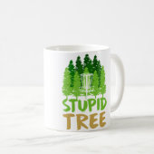 Mug Golf sur disque Arbres stupides Rétro Frisbee Drôl (Devant droit)