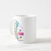 Mug golf swing sport art style brosse (Devant gauche)