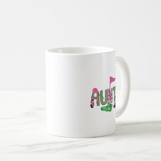 Mug Golf Tante Nk Hole En Un Golf 1ère Fille Anniversa (Devant droit)