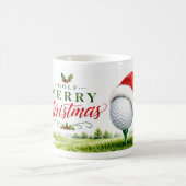 Mug Golf thème de Noël avec boule de golf chapeau de P (Centre)