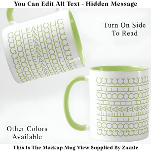 Mug Golfaholic Message caché 140GW Funny Golf