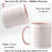 Mug Golfaholic Message caché 140PW Funny Golf