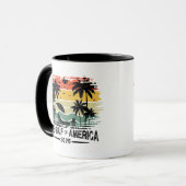Mug Golfe d'Amérique conception patriotique vintage-am (Devant gauche)