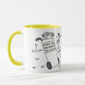 Mug Golfer a une pancarte disant "Comment est ma condu (Gauche)