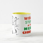 Mug Golfer a une pancarte disant "Comment est ma condu (Centre)