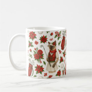Mug Golfer Cat Femme thème de Noël pour amoureux des a