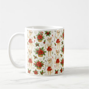 Mug Golfer Cat Femme thème de Noël pour amoureux des a