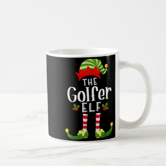 Mug Golfer Christmas Elf Matching Pajama X-mas Party (Droite)