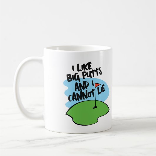 Mug Golfer J'Aime Les Grosses Puttes Et Je Ne Peux Pas (Gauche)