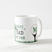 Mug Golfer MEILLEUR PÈRE PAR PAR Monogramme (Devant droit)