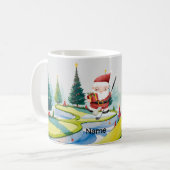 Mug Golfer Santa Claus golfeur à Noël (Devant gauche)