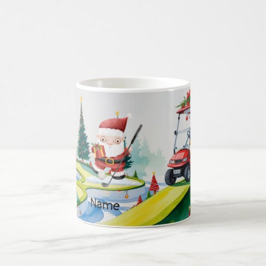 Mug Golfer Santa Claus golfeur à Noël (Centre)