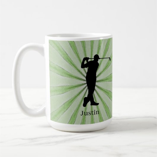 Mug Golfer Silhouette Personnaliser (Gauche)