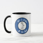 Mug Golfer Tee Temps Humour Funny Sport Pun Royal Blue (Gauche)