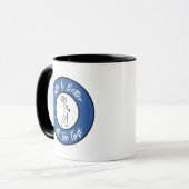 Mug Golfer Tee Temps Humour Funny Sport Pun Royal Blue (Devant gauche)