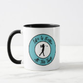 Mug Golfer Tee Temps Sports Humour Funny Pun Turquoise (Gauche)