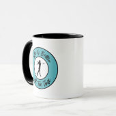 Mug Golfer Tee Temps Sports Humour Funny Pun Turquoise (Devant gauche)