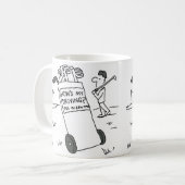 Mug Golfeur a un panneau disant "Qu'est-ce que vous pe (Devant gauche)