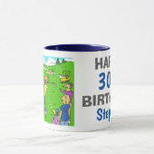 Mug Golfeur avec un coup qui rebondit (Centre)