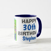 Mug Golfeur avec un coup qui rebondit (Devant droit)