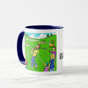 Mug Golfeur avec un coup qui rebondit