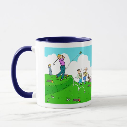 Mug Golfeur avec un Tee-Off infructueux (Gauche)