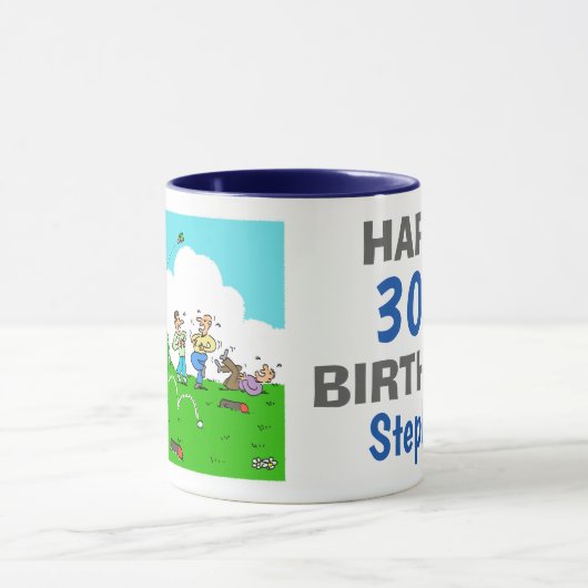 Mug Golfeur avec un Tee-Off infructueux (Centre)