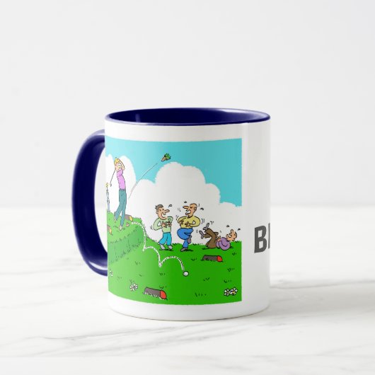 Mug Golfeur avec un Tee-Off infructueux (Devant gauche)