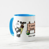 Mug Golfeur personnalisé de panda de Kawaii (Devant gauche)