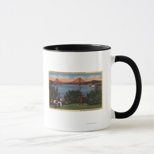 Mug Golfeurs avec Golden Gate Bridge en Arrière - plan (Droite)