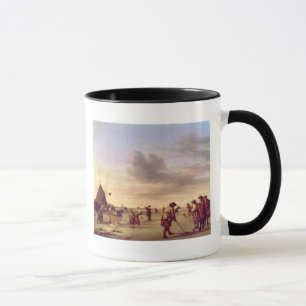 Mug Golfeurs sur la glace près de Haarlem, 1668