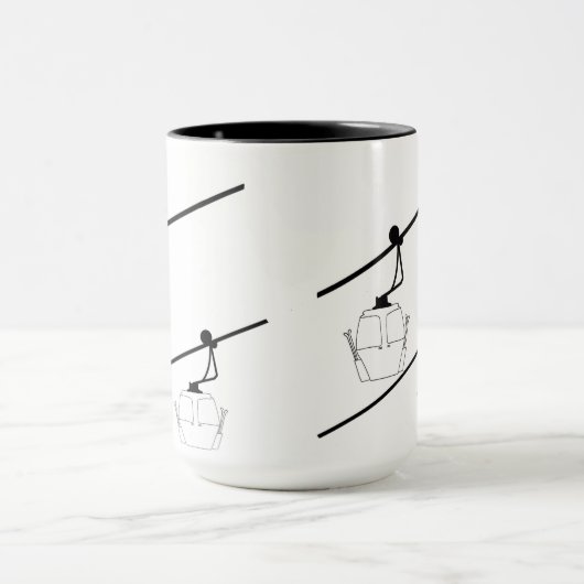 Mug gondole noire silhouette (Centre)