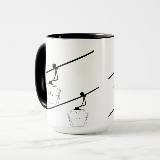 Mug gondole noire silhouette (Devant gauche)