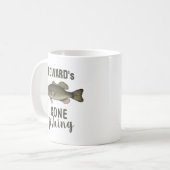 Mug Gone Fishing Basse Poisson Moderne Pêcheur Cute (Devant gauche)